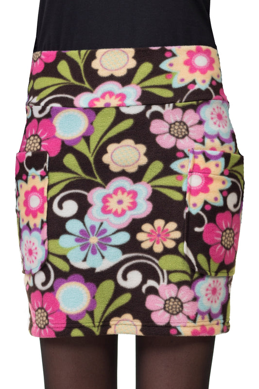 VENTE taille M jupe polaire noir rose dame