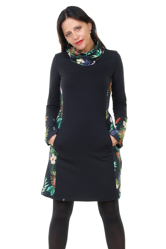 SALE size S autumn queen dress black jungle