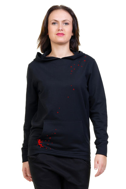 Sweat à capuche été noir olive