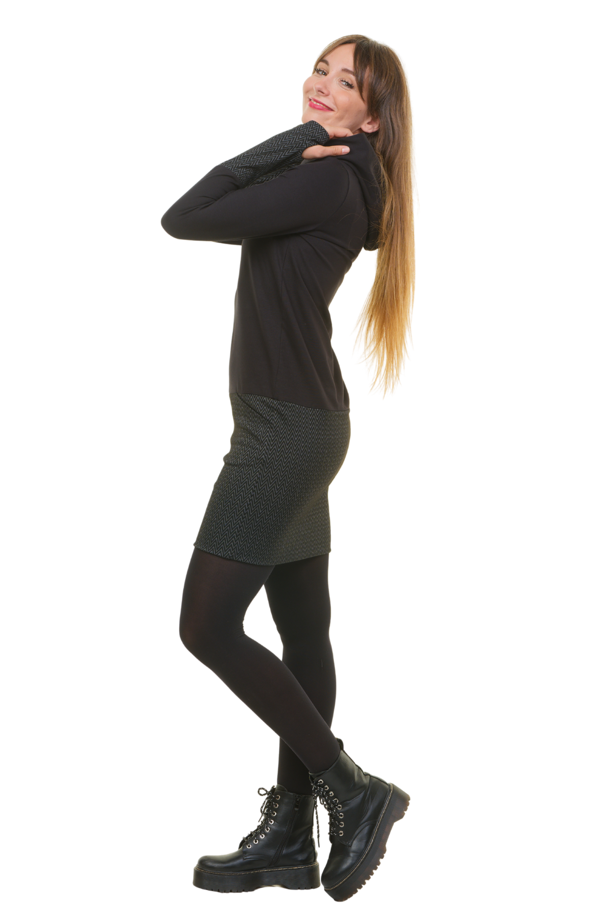 Hoodiekeid Winterzauber noir magie urbaine