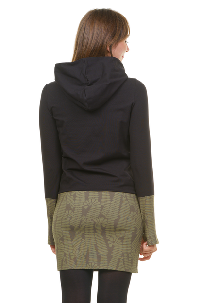 Hoodiekeid Winterzauber schwarz evergreen