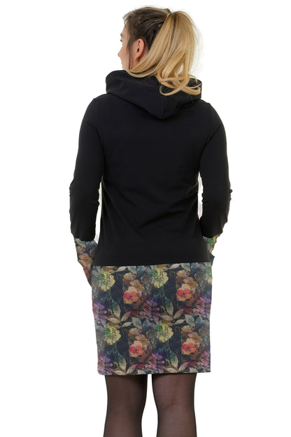 SALE Größe 3XL Hoodiekeid Winterzauber schwarz forest