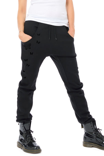 Sweat Pants Schmetterling schwarz