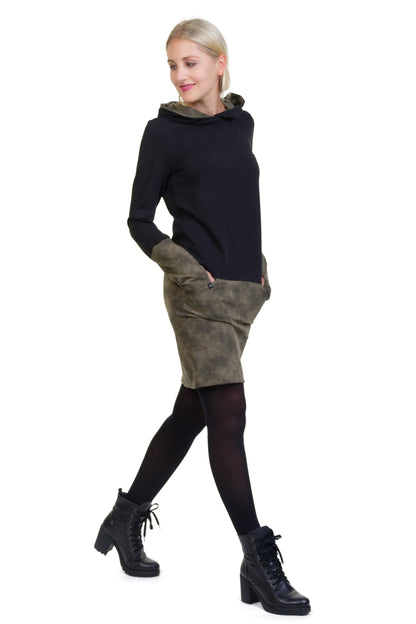 SALE Größe M Hoodiekeid Winterzauber grunge oliv