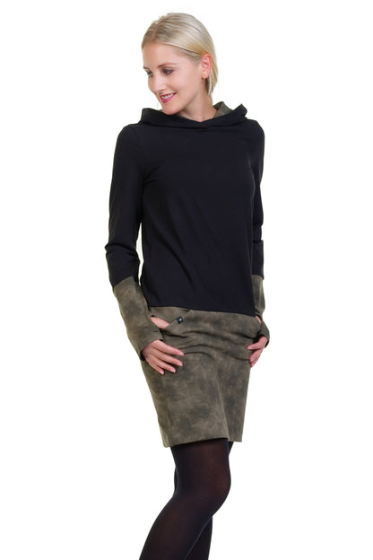 Hoodiekeid Winterzauber schwarz grunge olive