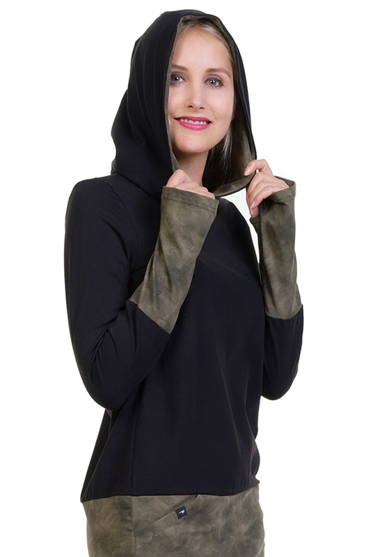 SALE Größe 3XL Hoodiekeid Winterzauber grunge oliv