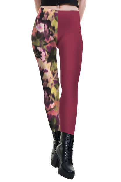 SALE  Größe M Leggings Harlekin Red Flower Dreams