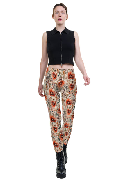SALE  Größe 4XL  Leggings  Mohnblume