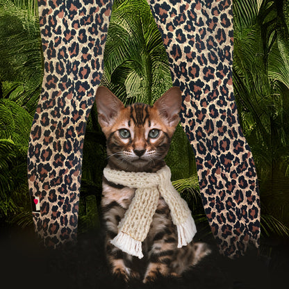 SALE Größe XXS Winter Leo Strick Leggings braun