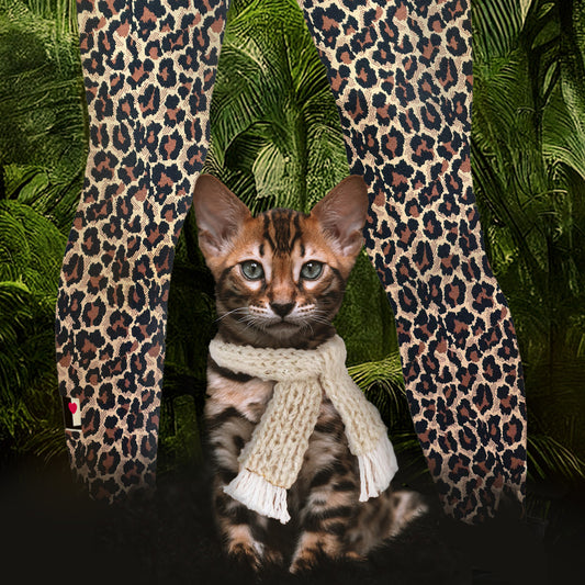 SALE Größe XXS Winter Leo Strick Leggings braun