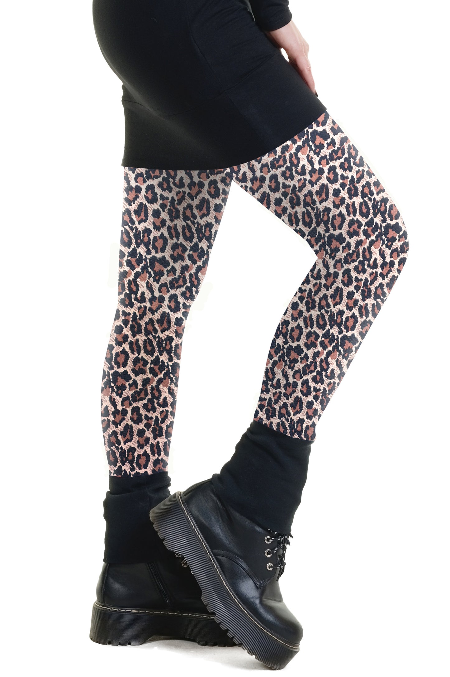 SALE Größe XXS Winter Leo Strick Leggings braun