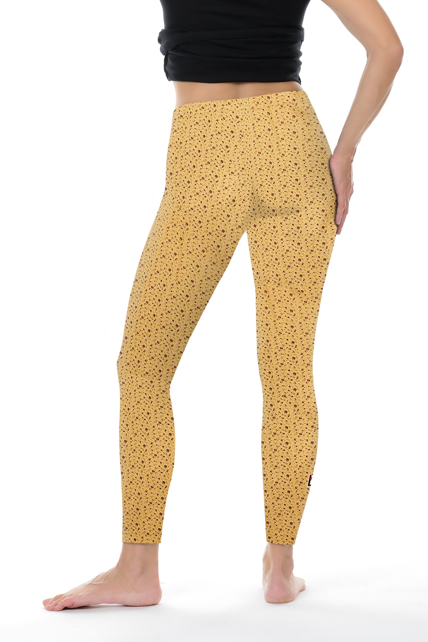 SALE Größe XXL 3Elfen Leggins gelbe Blümchen