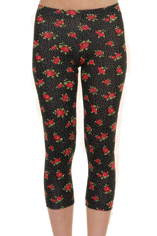 Legging capri à pois