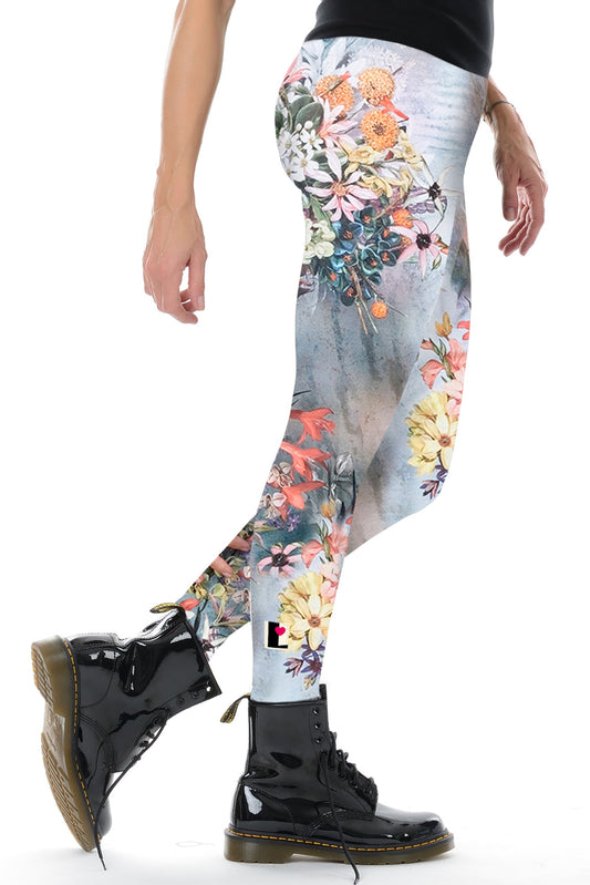 SALE Größe M 3Elfen Leggings Blütenpracht
