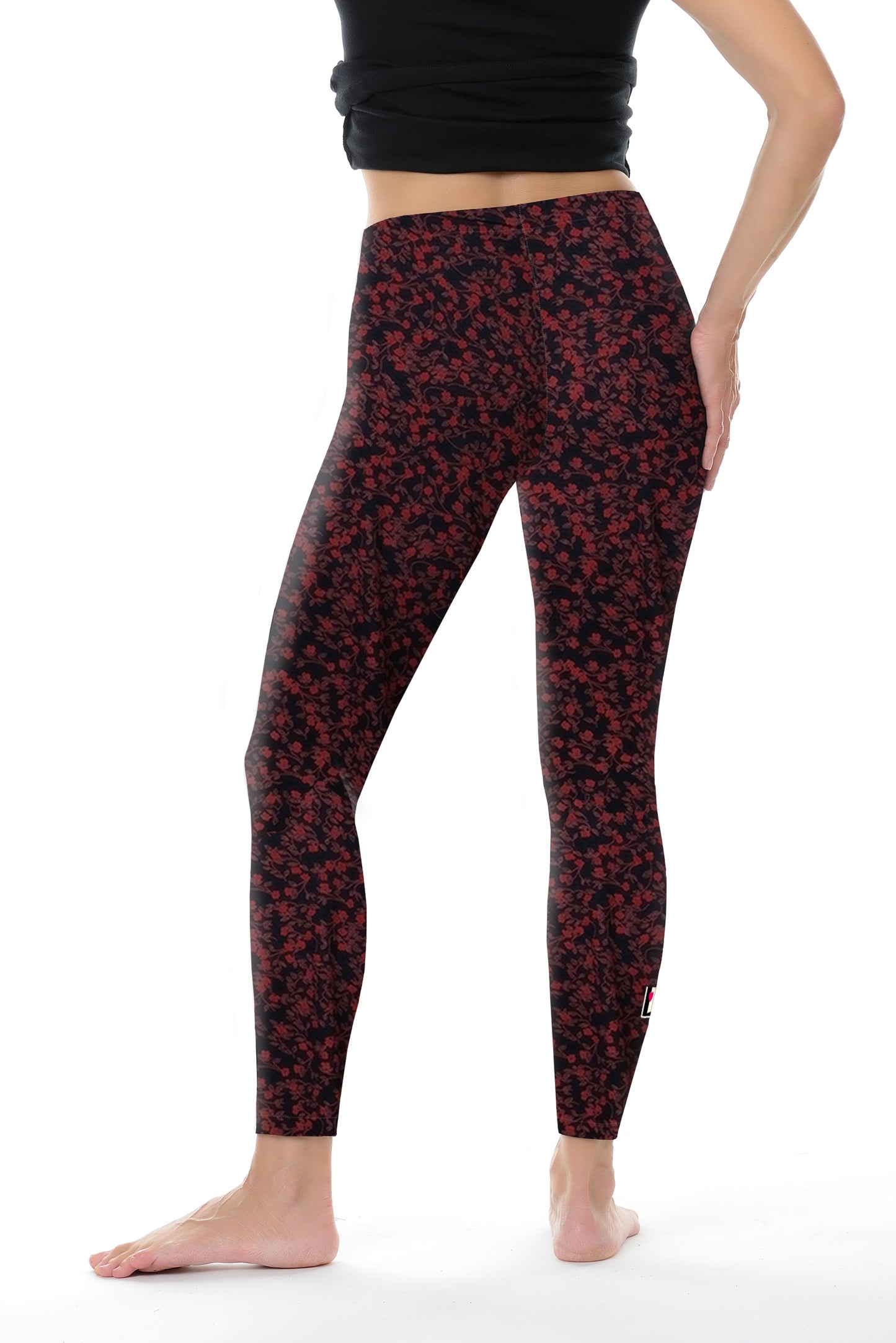 SALE Größe L Leggins Love red flower