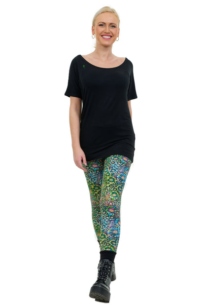 Leggings Baumwolle Flauschi Flower