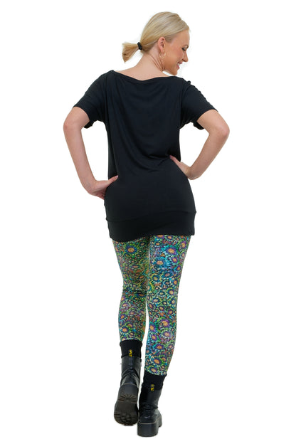 Leggings Baumwolle Flauschi Flower