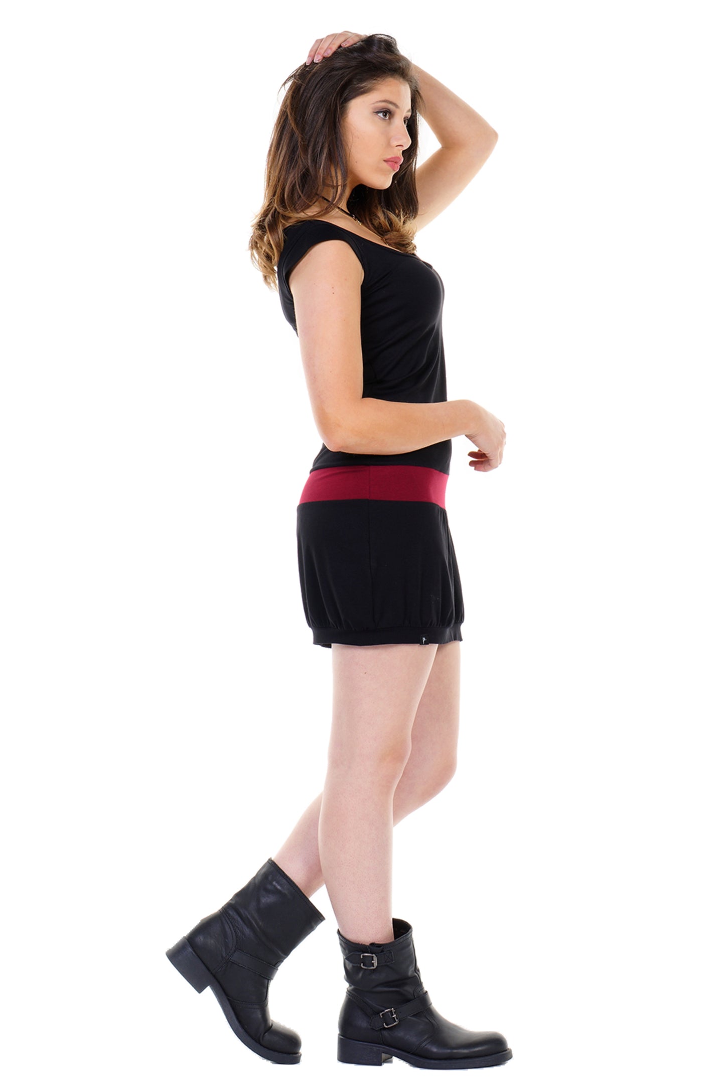 SALE size XS summer dress balloon black mystic rose 