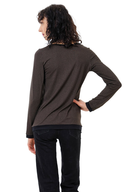 Longsleeve casual chestnut