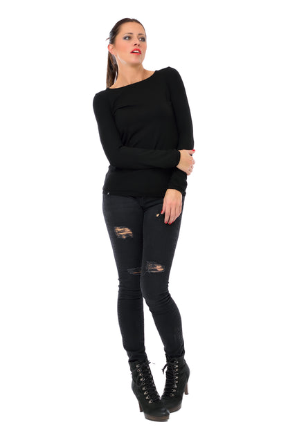 SALE Größe L Longsleeve Rückenzauber Schmetterling Butterfly Pink
