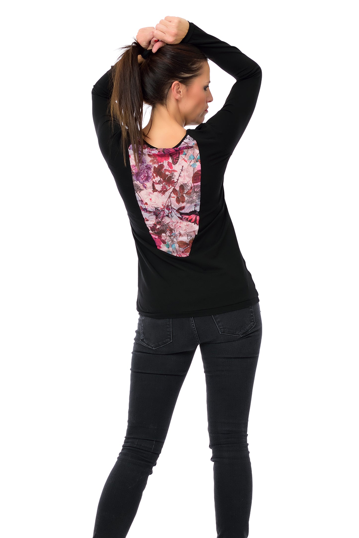 SALE Größe L Longsleeve Rückenzauber Schmetterling Butterfly Pink