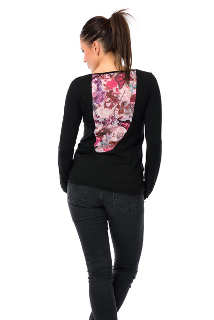 SALE Größe L Longsleeve Rückenzauber Schmetterling Butterfly Pink