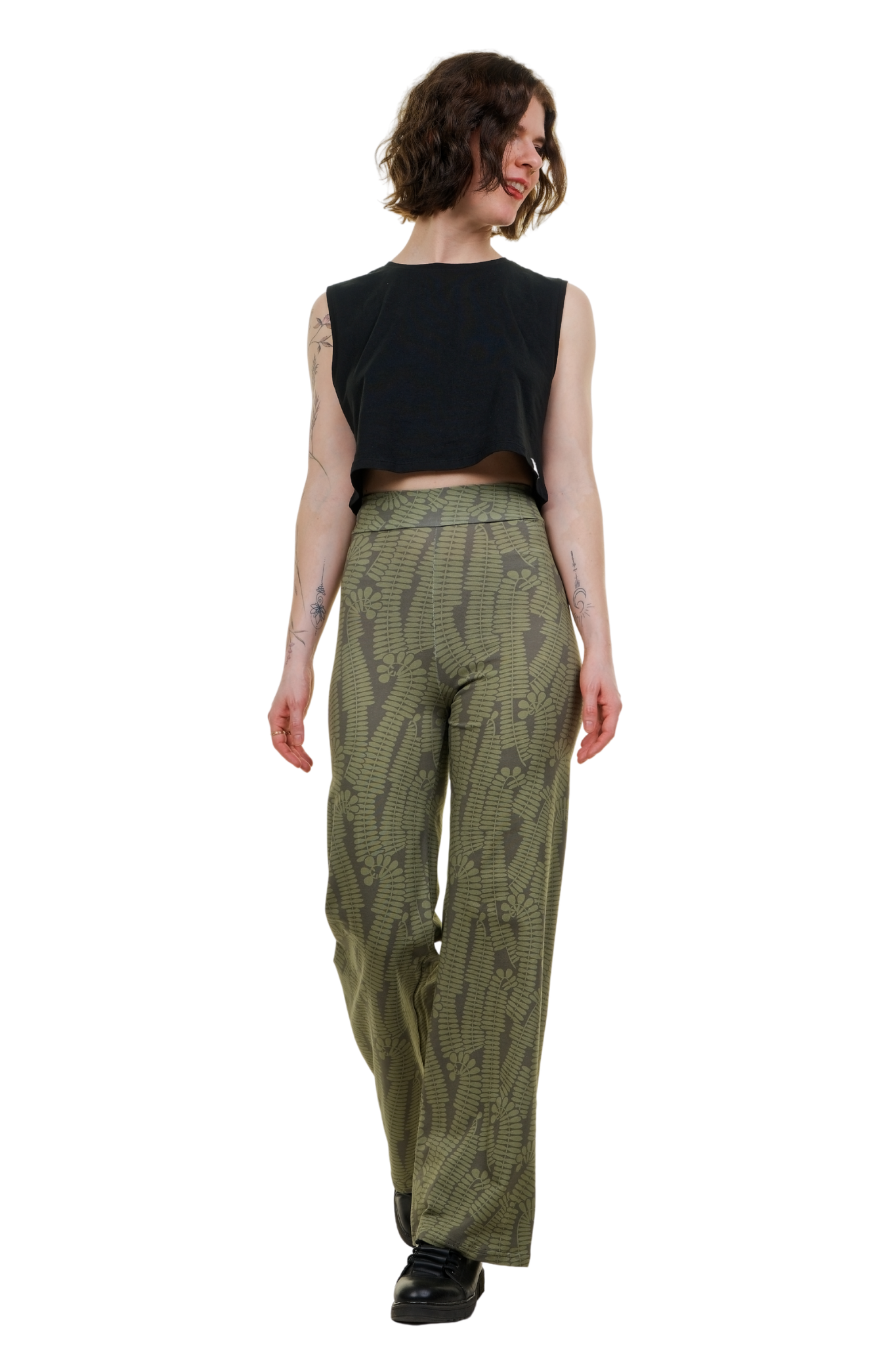 Lillie Marleen Hose Baumwolle Evergreen