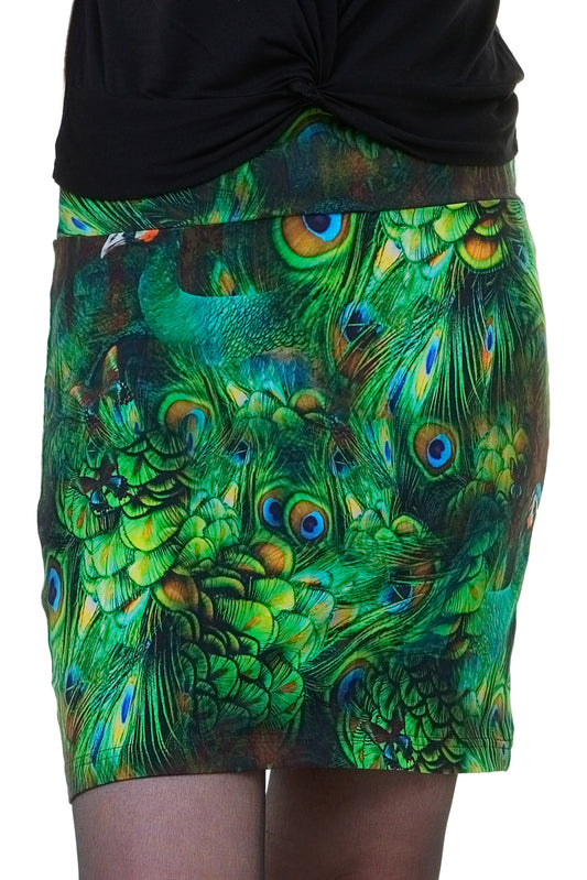 Mini skirt peacock