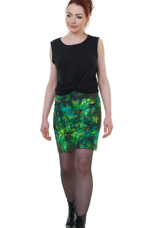 SALE Größe XXL Minirock pfau