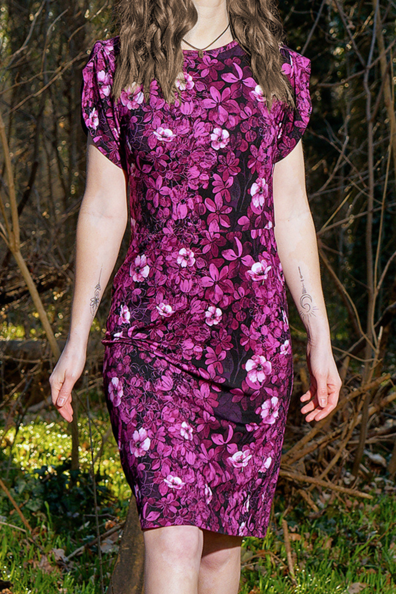 SALE Größe M Pinke Blumen Kleid