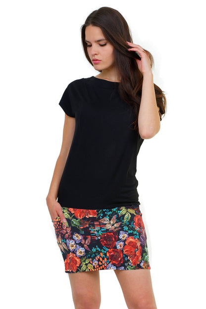 Pixiekleid schwarz vibrant rose