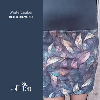 Hoodiekleid Winterzauber schwarz Black Diamond