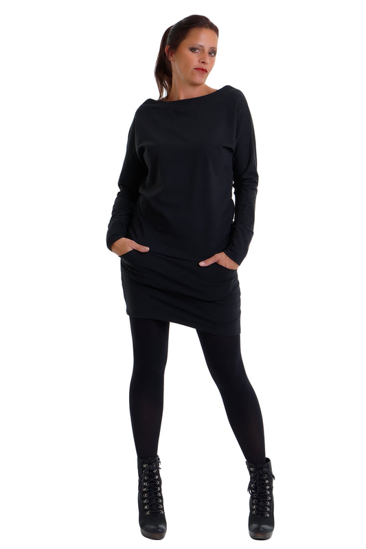 SALE size XS sweater dress black grunge olive