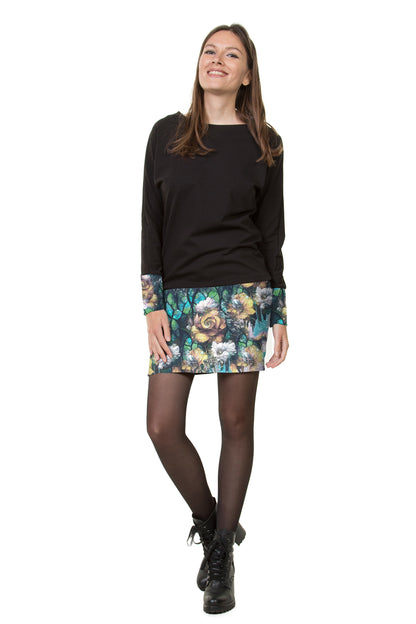 VENTE taille 3XL robe pull noir foncé coloré