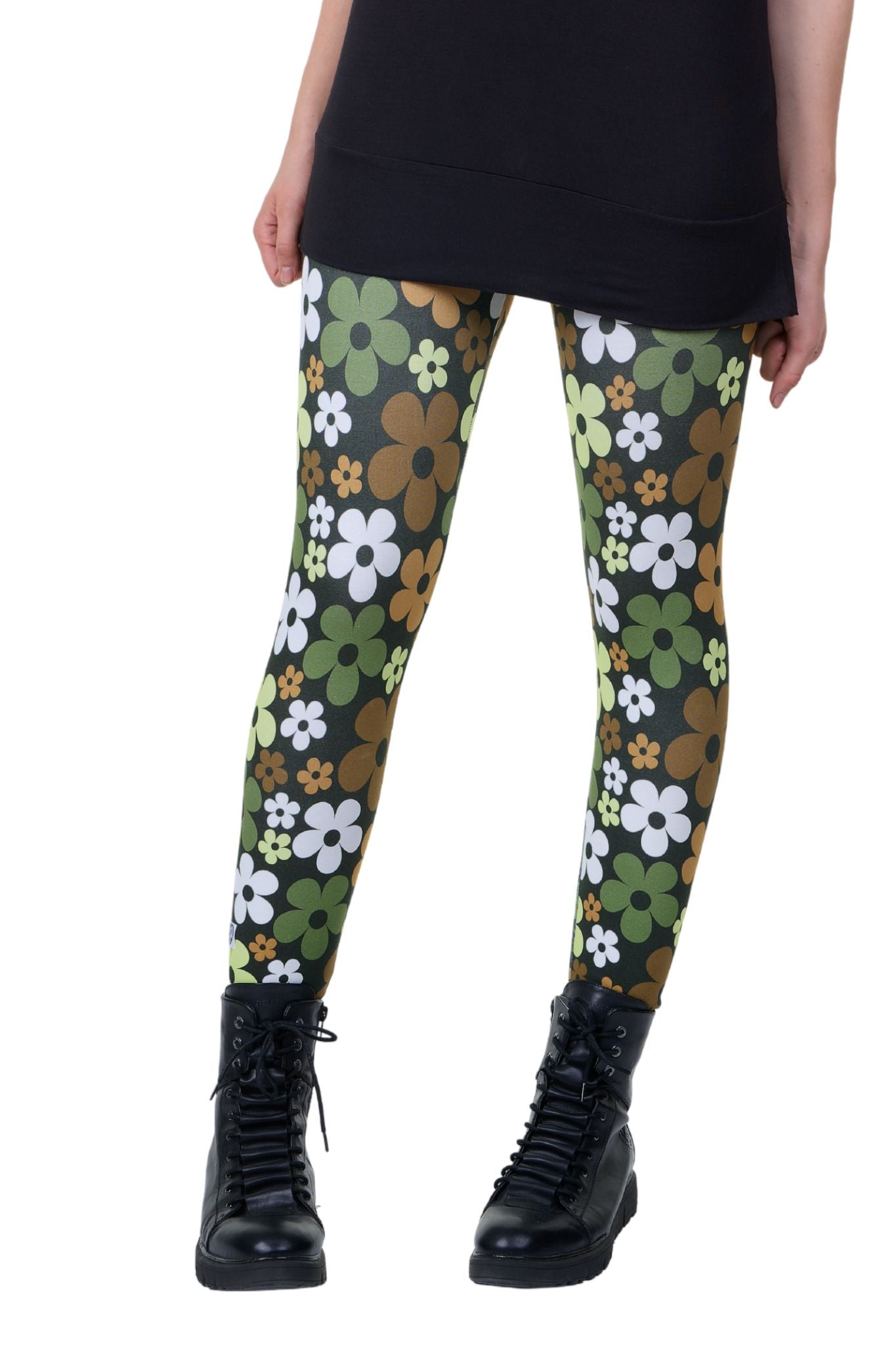 Cool Days Leggings Retro Flower oliv