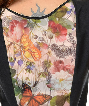 Chemise d'été dos papillon magique vert