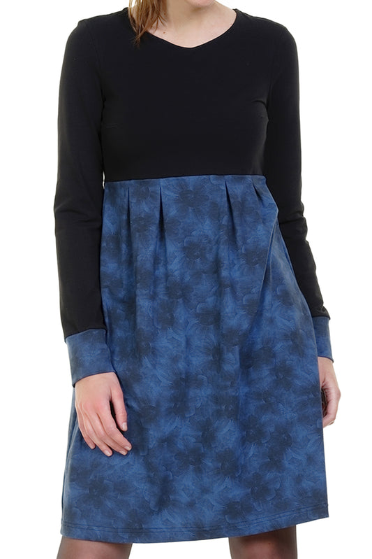 2. Hand Größe L Schneeglöckchen grunge blau