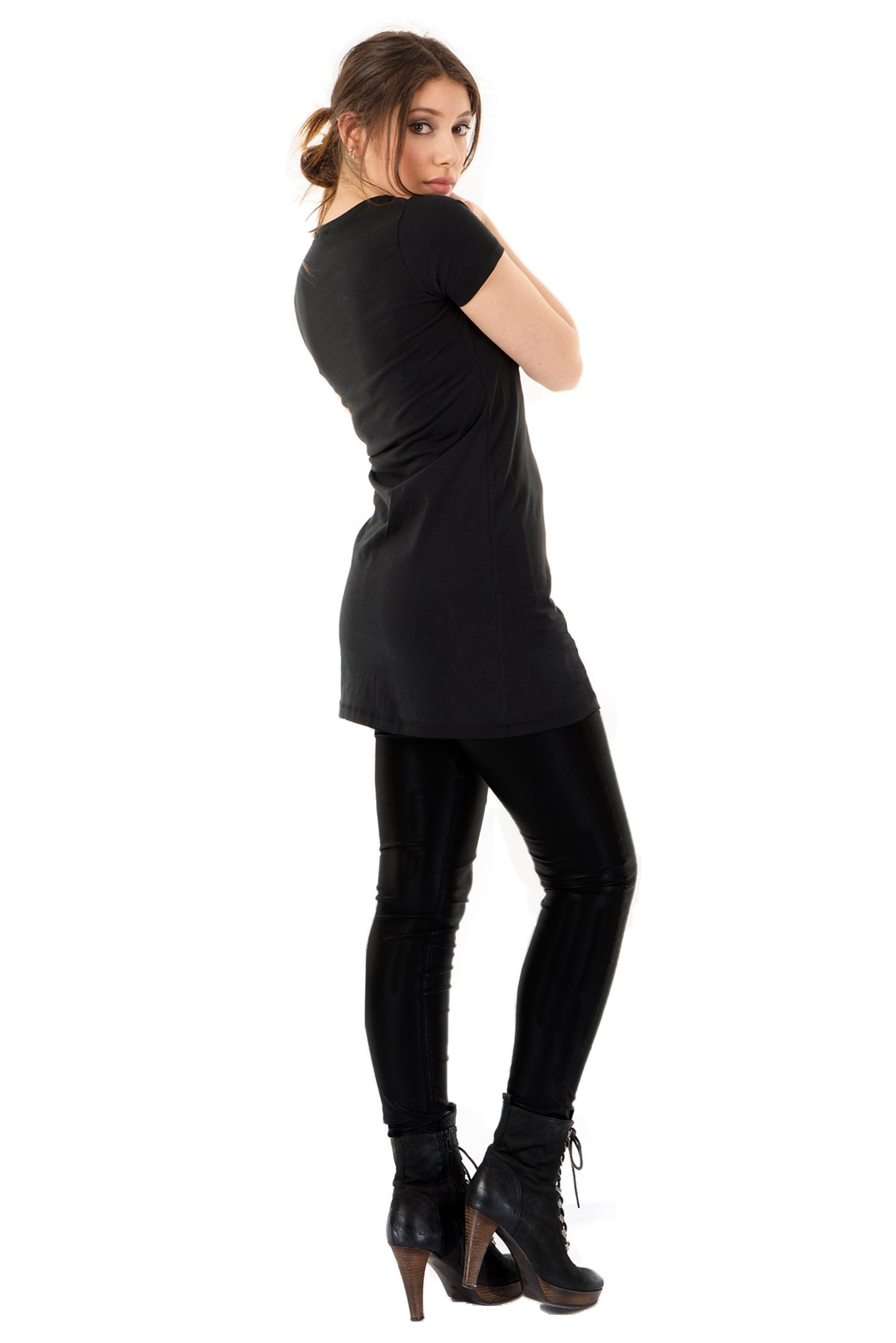 SALE Größe S Shirtkleid schwarz Logo Elfe grau