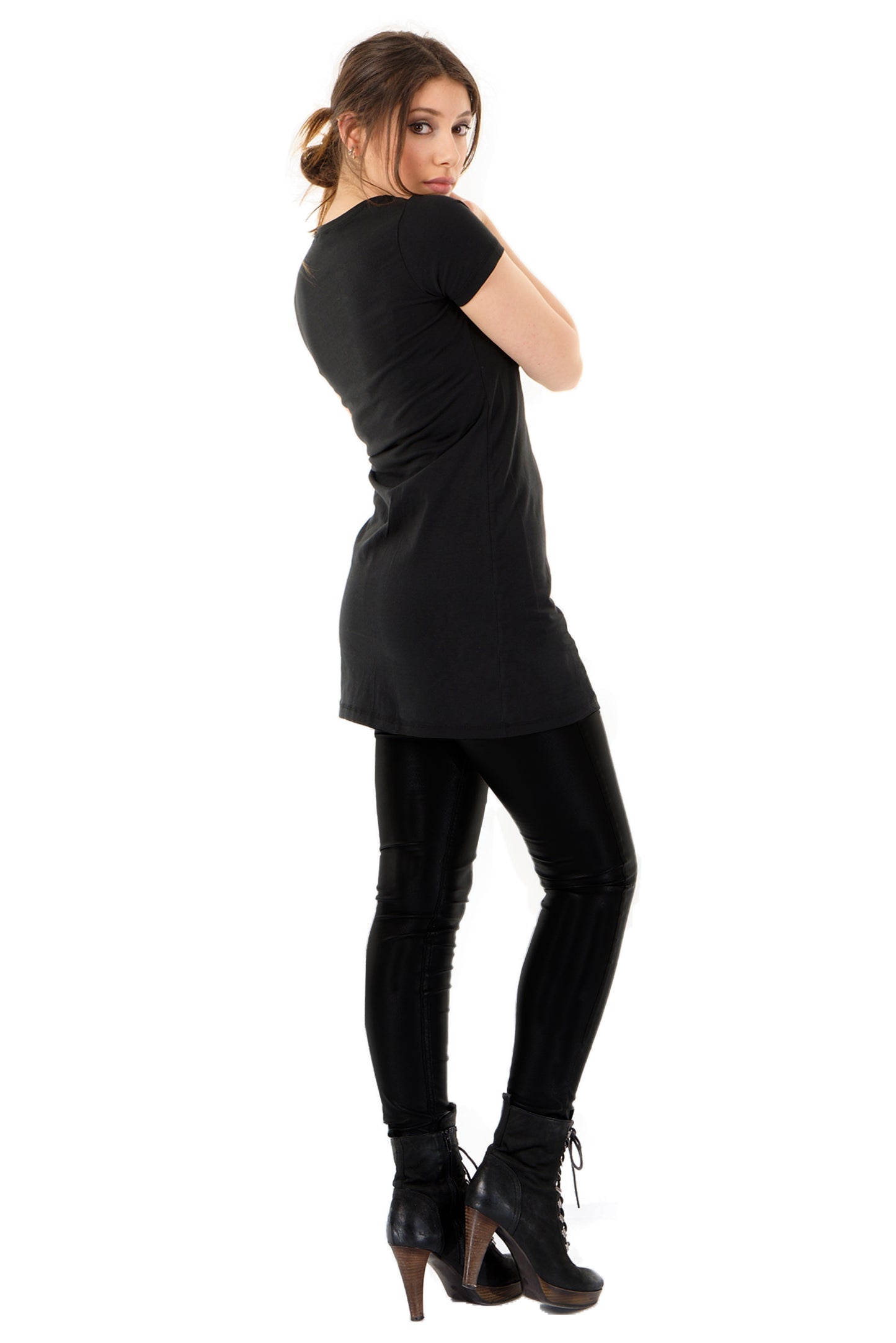 VENTE taille S robe chemise noir logo elfe gris