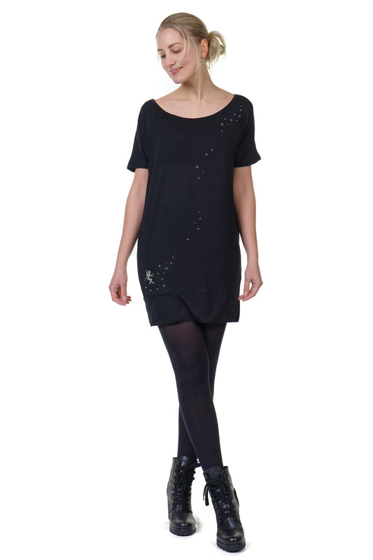 robe courte gris poussière de fée