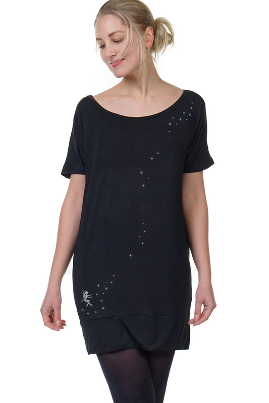 robe courte gris poussière de fée