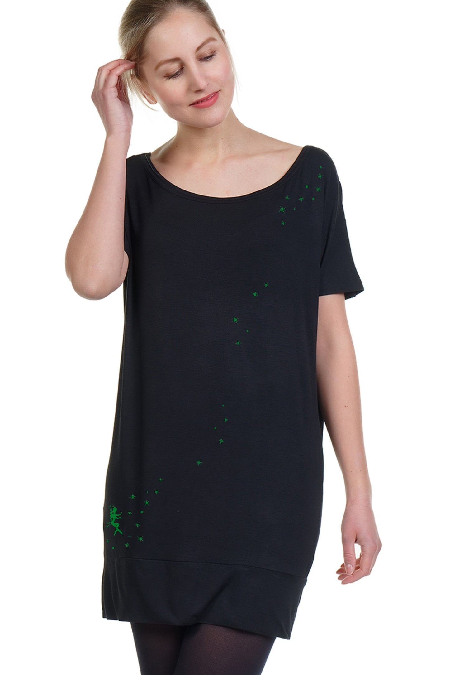 Robe courte fée poussière vert