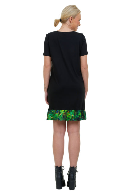 SALE Größe S Florali Kleid schwarz pfau