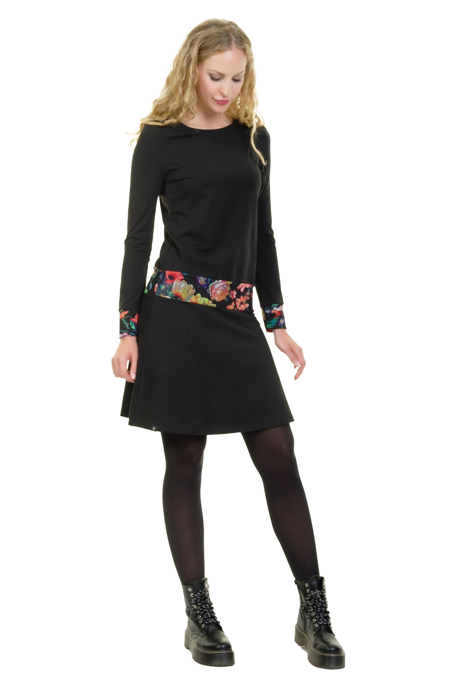 SALE Größe 3XL Tinka Kleid langarm schwarz mystic rose