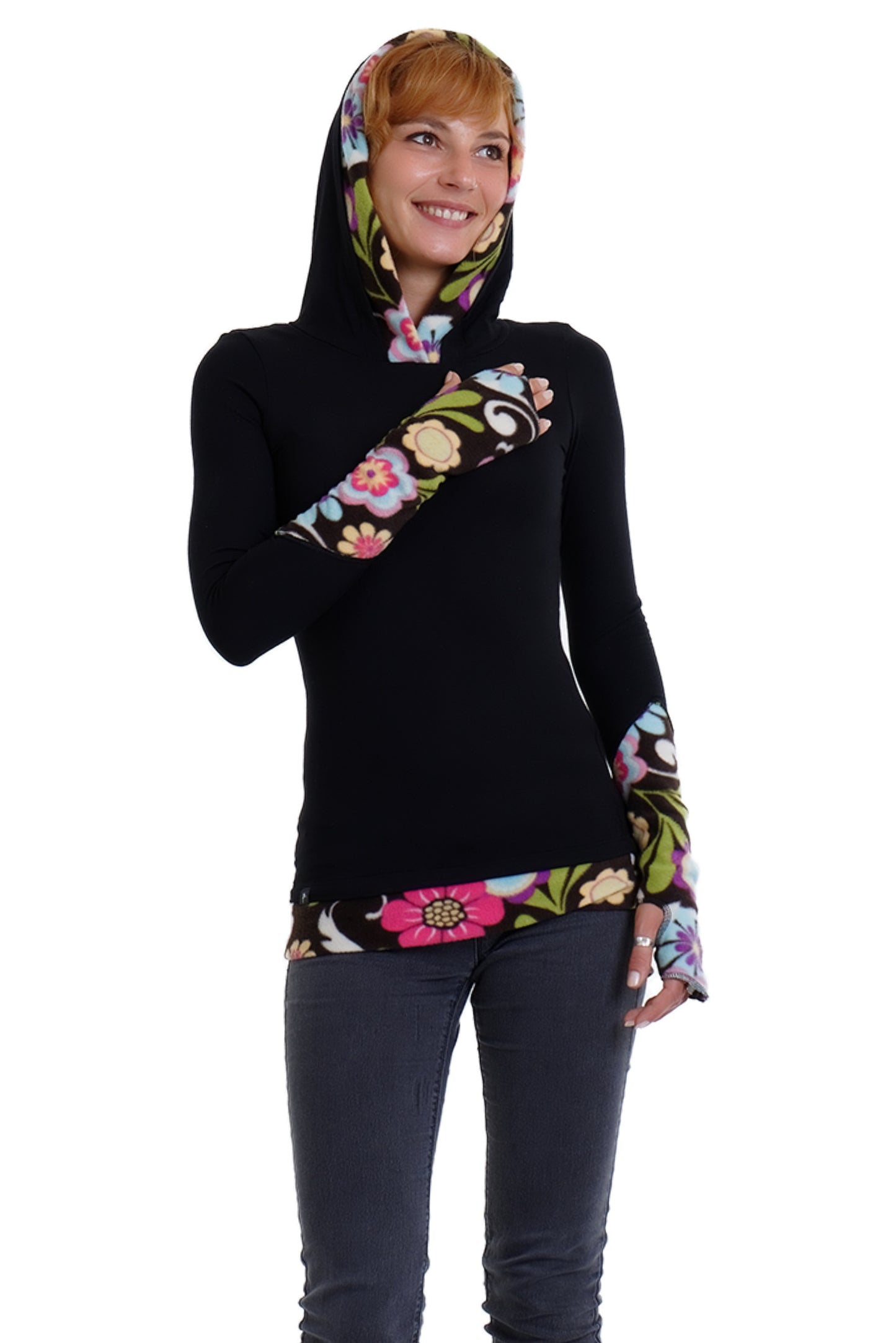 SALE Size M Hoodiekeid winter magic black gray