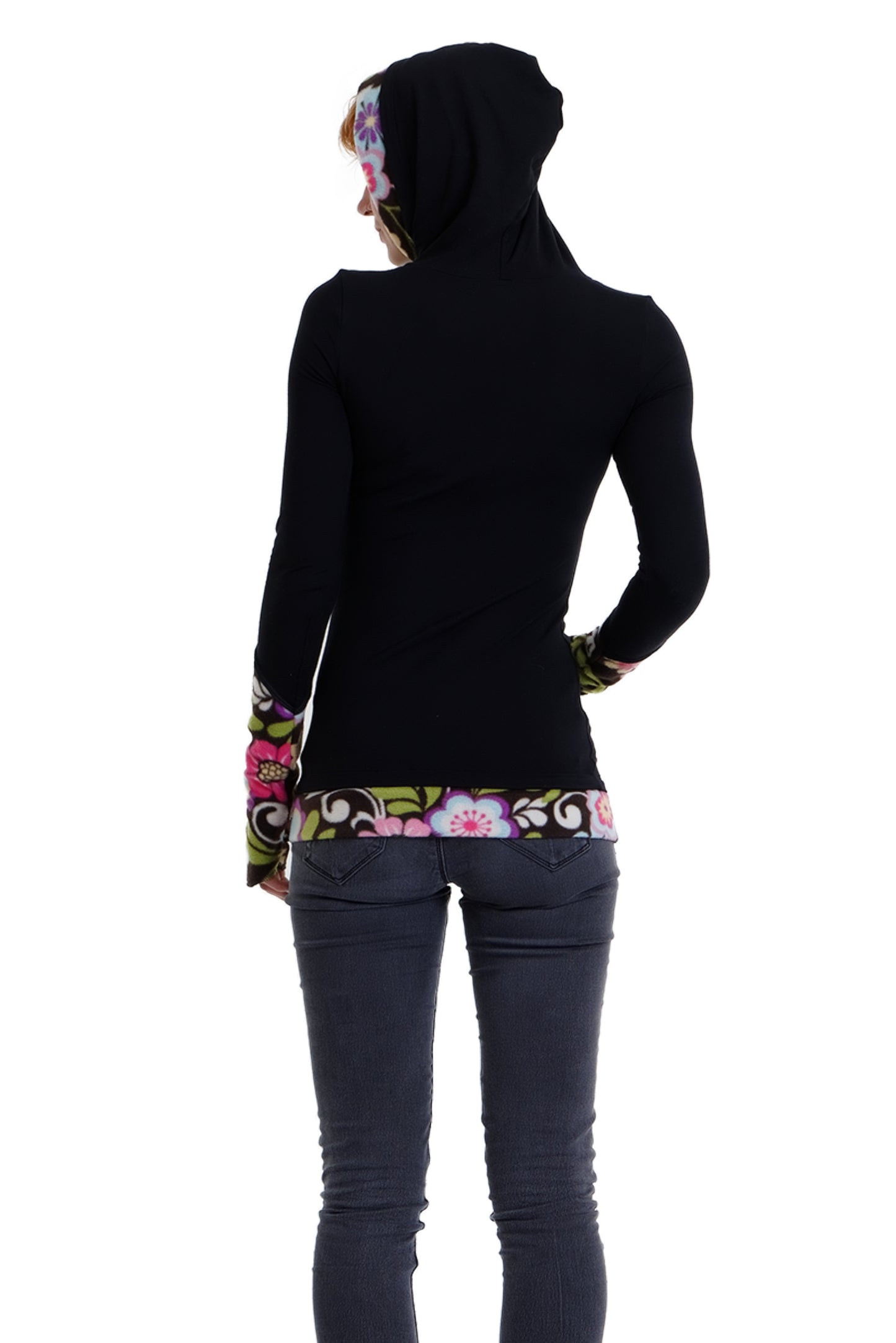 SALE Size M Hoodiekeid winter magic black gray