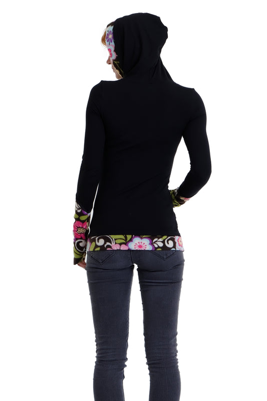 SALE Size M Hoodiekeid winter magic black gray