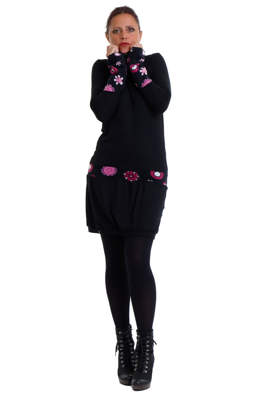 2. Hand Größe L Kleid Fleecekragen navy pink lady