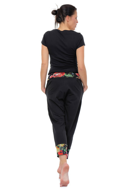 Yoga Hose ¾ schwarz mystic rose
